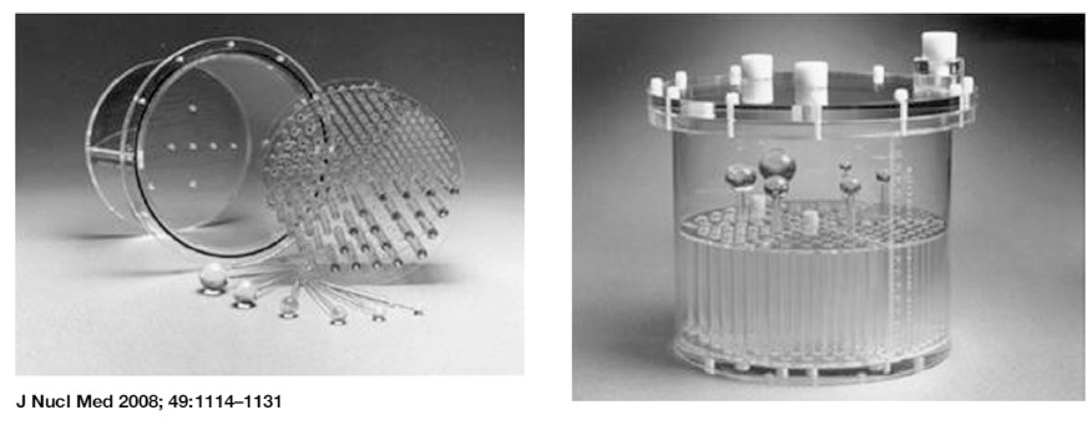 A typical “Jaszczak phantom”, named after a very well known SPECT researcher who developed many such phantoms (figure from P. Zanzonico, J Nucl Med 2008; 49:1114-1131).